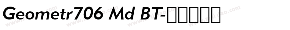 Geometr706 Md BT字体转换